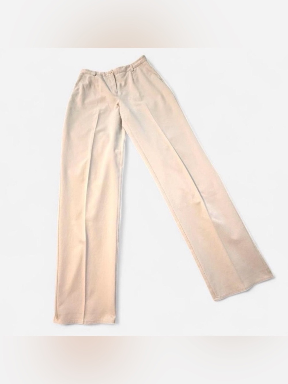 Talbots Women’s Straight-Leg Dress Pants, Light Cream/Khaki, Size 4